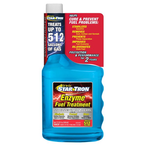 STAR BRITE Star Tron Enzyme Fuel Treatment - Concentrated Formula 32 Fl. Oz. – Treats up to 512 Gallons - Fuel Stabilizer & Treatment, Gasoline Stabilizer, Star Tron Marine Enzyme Fuel Treatment
