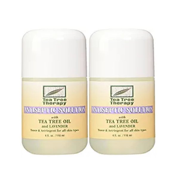 Tea Tree Therapy Antiseptic Solution Tea Tree Oil and Lavender, 4 Fluid Ounce (2-Pack)