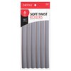 DONNA 10" Soft Twist Rollers Rollers Foam Hair Rollers Hair Curlers Hair Clips for Hairdressing Styling Heatless Hair Curler 11/16"(D) GRAY 6PCS