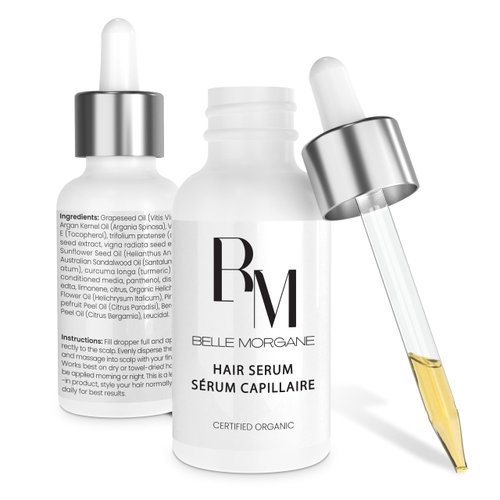 Belle Morgane Hair Growth Serum, 1 oz, Organic Hair Serum for Hair Loss & Thinning in Women & Men. Scalp-Stimulating Hair Oil for Growth & Strength, Suitable for All Hair Types