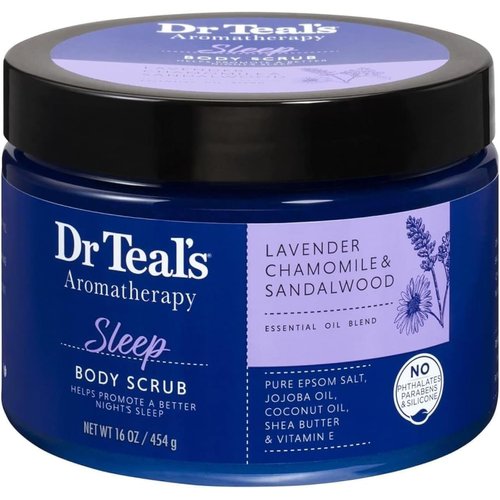 Dr Teal's Aromatherapy Sleep Body Scrub with Lavender and Chamomile, 16 oz.