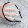 VASANA Black Mesh Veil Headband Fascinator 1920s Vintage Headpiece Women Banquet Tea Party Headdress Bride Hair Band Veil Headpiece