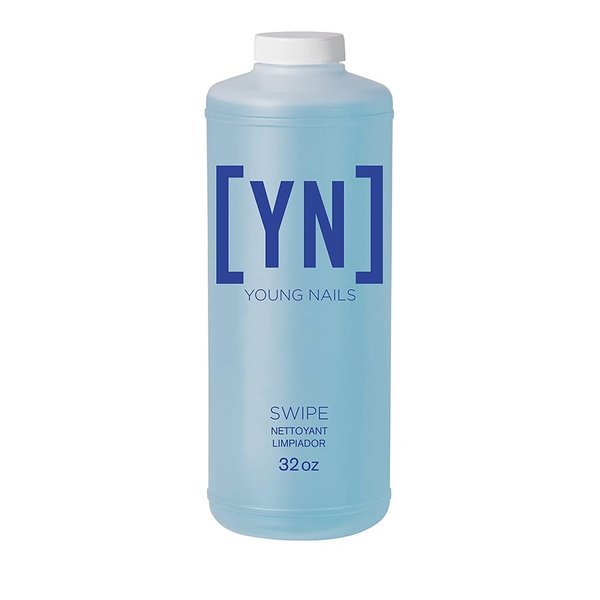 Young Nails Nail Swipe- Nail Dehydrator, Primer for Gel & Acrylic, Nail Prep Cleansing, Oil/Dust Remover for Gel Nail Polish, Acrylic Powder, 32 fl oz