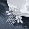 Foyte Wedding Hair Comb Crystal Bridal Headpieces Rhinestone Hair Pieces Bridesmaid Side Combs Hair Accessories for Women and Girls (silver)