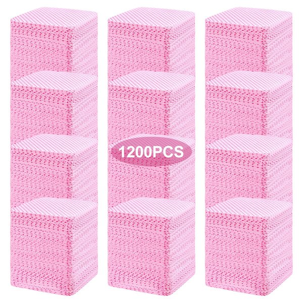 ANYINS Lint Free Nail Wipes, 1200PCS White Lint Free Wipes Non-woven Fabric Gel Polish Remover Super Absorbent Soft Nail Polish Remover for Nail Salon, Home DIY