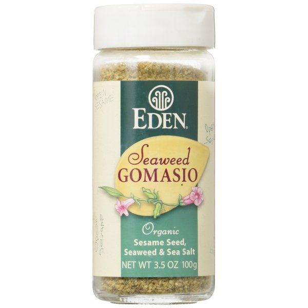 Organic Seaweed Gomasio - Sesame Seeds Seaweed & Sea Salt 3.5 Ounce (100 Grams) Jar