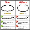 BOYIVI 15 PCS Fashion Teeth Metal Headbands Black Wavy Hair Band Non-slip Unisex Sports Hairband Outdoor Hair Hoop Simple Elastic Hair Accessories for Men Women