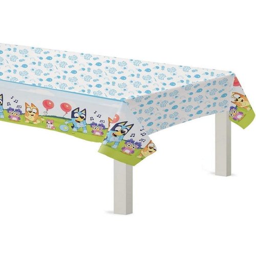 amscan Bluey Plastic Party Table Cover - 54" x 96" | Blue | 1 Pc.