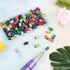 Difenni 100Pcs Nail Sanding Bands Sanding Bands for Nail Drill #180 Grit Sanding Bands and 3/32" Nail Drill Bits Mandrel for Acrylic Nails Nail Polishing Accessories and Manicure Tools（Color）