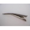 Lite gray iridescent marbled acrylic and metal alligator hair claw clip clamp