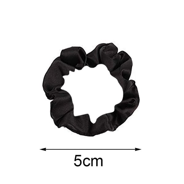 12Pcs Satin Hair Scrunchies, Black Scrunchies Hair Ties Elastic Hair Bands Ponytail Holder Hair Accessories Teen Girl Gifts Trendy Stuff
