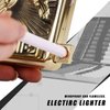 20 PCS Set Metal Cigarette Case Holder Arc Lighter with 3D Eagle Rechargeable Electric Arc Lighter Windproof Flameless USB Cigarette Case Lighter for Your Friends (Gold)