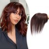 starluck Hair Toppers for Women,Hair Loss Cover with Bangs,Hair Extensions for Thinning Hair, Real Human Hair 130% Density 10inch