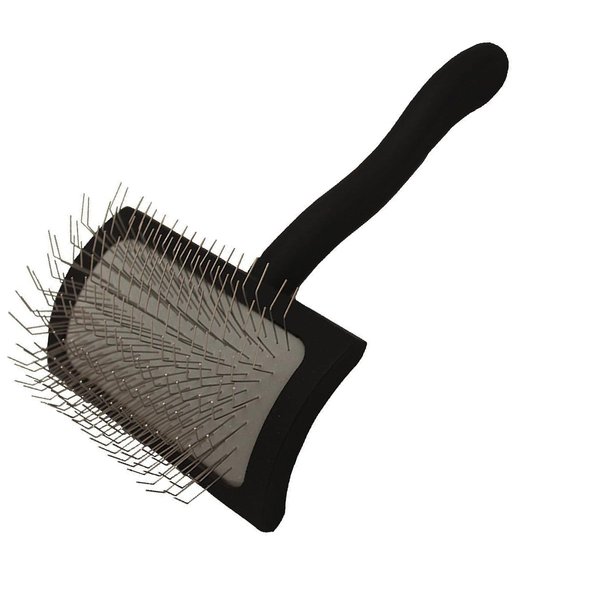 Chris Christensen Big K Dog Slicker Brush for Dogs (Goldendoodles, Labradoodles, Poodles), Groom Like a Professional, Fluff Detangle Style, Saves Time Energy, Black, Medium
