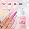 Super Strong Nail Glue for Acrylic Nails,Nail Tips, Press On Nails, Fake Nails, Salon Quality Brush On Nail Glue Easy Application Durable & Long-Lasting Makartt Glue False Nails