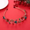 Christmas Headbands for Women Snowflake Hairband Snowflake Tiara Hair Hoop Headpiece Accessories Holiday Party Favors Gifts (snowflake bow beads hairband)