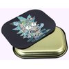 Rolling Tray with Magnetic Lid - Mini Metal Rolling Tray with Spill Proof Cover - Cute Decorative Tray - Perfect Storage for Home or On-The-Go - 7" x 5.5" (Black)