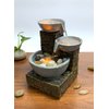 Nature's Mark 6" H Cascading Bowl and Brick LED Fountain (Adapter Included Free)