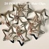 20 PCS 1.22" Star Hair Clips Snap Star Hair Accessories Non Slip Star Clips for Girls Women Y2K Accessories Silver Metal Hair Clips Star Hair Barrettes Star Hair Clips for Women Star Hair Clip