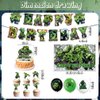 42pcs Hulks Birthday Party Supplies Pack Includes，Banner，Cake Topper，Blackdrop,Balloons for Hulks party Decoration