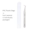 Eyelash Extension Tweezers for Volume Lashes Professional Precision Stainless Steel VETUS 6A-SA Mega Curved L Angled Tips Flat Lashing Tweezer Tools for Individual Eye Lash Extensions 3d Fan Supplies