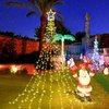 FUNIAO 320 LED Waterfall String Lights for Christmas Trees, Parties, Yard, Garden, and Home Decor (Warm White)
