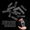 KOXXIAMOQ 240 Pcs Square Nail Tips, Clear Extra Long No C Curve Nail Tips, XXL Tapered Square Full Cover Nail Tips, Full Matte Design Long Press on Nail Tips Traceless for Acrylic Nails Salon