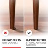 Felt Furniture Pads X-PROTECTOR - 48 Premium Floor Protector Chair Felts for Feet Wood Floors Best Hardwood Protect Your Hard Floors! (Brown)