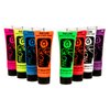 UV Glow Blacklight Face and Body Paint 0.68oz - Set of 8 Tubes - Neon Fluorescent