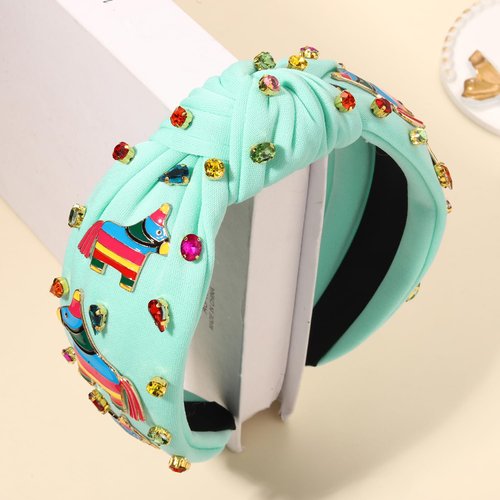 BSJELL Mexican Headband for Women Cinco De Mayo Accessories Fiesta Sombrero Chili Pinata Knotted Headband Fiesta Party Decorations