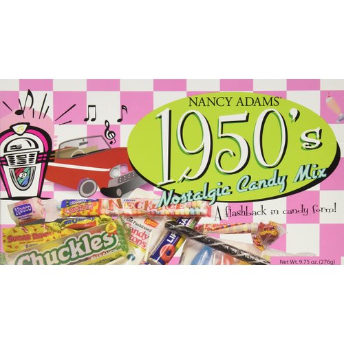 1950's Retro Candy Gift Box-Decade Box Gift Basket - Classic 50's Candy - 9.75OZ (276g)