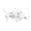Alilang Womens Silvery Flower Leaves Pearl Bridal Wedding Headpiece Accessory Crystal Rhinestone Hair Side Comb