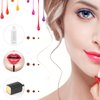 5 Pcs 5ml Frosted Glass Lip Gloss Tubes Refillable Square Lip Glaze Tube Vials Mini Lip Balm Bottle Container with Wands & Stoppers for Women Girls DIY Makeup Travel