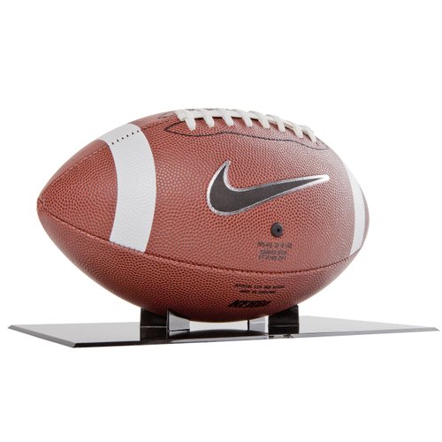 THE ORIGINAL BALLQUBE Football Display Stand Black Cradle Football Stand High Gloss Black Rectangular Open Air Football Display Case Stand