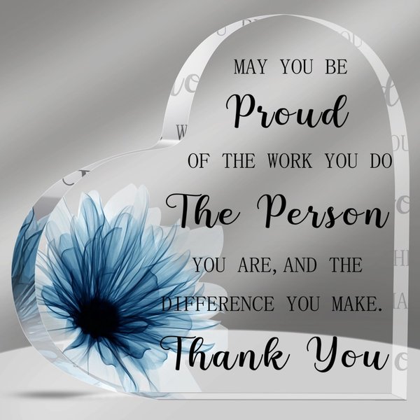Coworker Gift Acrylic Thank You Gift Employee Appreciation Gift for May You Be Proud of the Work You Do Sign for Retirement Goodbye Farewell Gift Inspirational Paperweight Keepsake (Love Style)