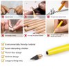 AUAUY 3 PCS Metal Inkless Pencil, Infinity Pencil, Reusable Everlasting Pencil, Replaceable Nib Pencil with 3 Replaceable Nib for Writing Drawing Home Office School Supplies(Black&Red&Yellow)