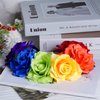 Lystaii Rainbow Rose Headband Rainbow Flower Crown Woodland Hair Wreath Floral Crown Women's Hawaiian Stretch Headpiece Gay Pride Accessories for Gay LGBT Bisexual Pride Party Supplies Halloween