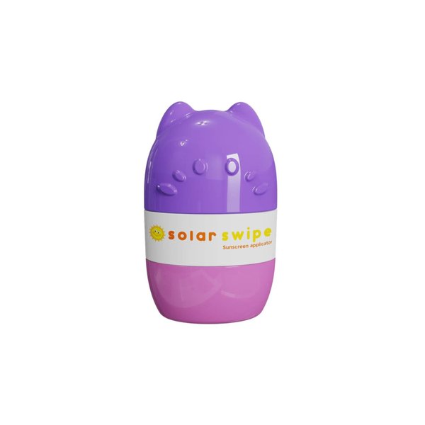 Solar Swipe Sunscreen Applicator - For Kids and Adults, Portable, Washable, Easy on the Go Sunscreen Application for Any Age and Skin (Purple Pink)