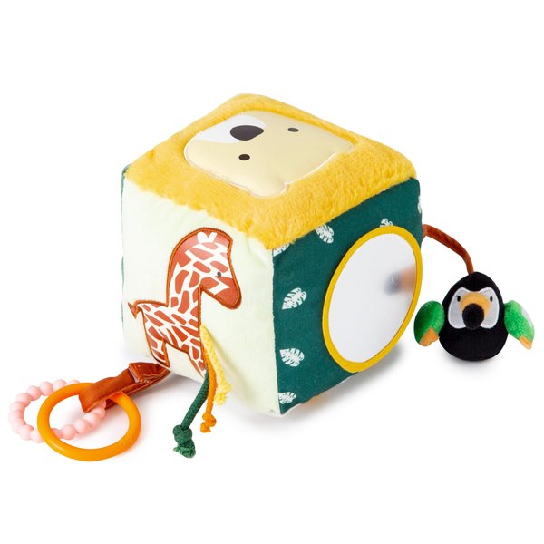 Little Big Friends Soft Activity Cube | Developmental Toy| Encourages Hand-Eye Coordination and Motor Skills | Jungle