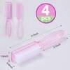 Yebeauty Nail Brush Fingernail Cleaner, 4 Pack Hand Scrub Cleaning Brush Plastic Hand Finger Toes Scrubbing Brush, Pedicure Nail Scrubber,Clear Pink