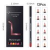 FeiCuiYun 12 Pcs lip liners pencil set, lips liner, Natural Waterproof Long Lasting Lip Makeup Soft Pencils, Smooth Long-Lasting Fade Resistant, Varying Shades for Women Exquisite Daily Makeup