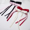 4 PCS Ribbon Hair Clips Bowknot With Long Tail,Bow Hair Clips,Hair Clips for Women with Bowknot Clips,Hair Bows for Women Ribbon for Hair Barrettes Bow clips(Black, Cream White, Pink, Wine Red)