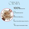 CAISHA 100% HUMAN HAIR Scrunchie Hair Piece Updo Braid Hair Scrunchy Messy Bun Black Light Brown Mix H312h