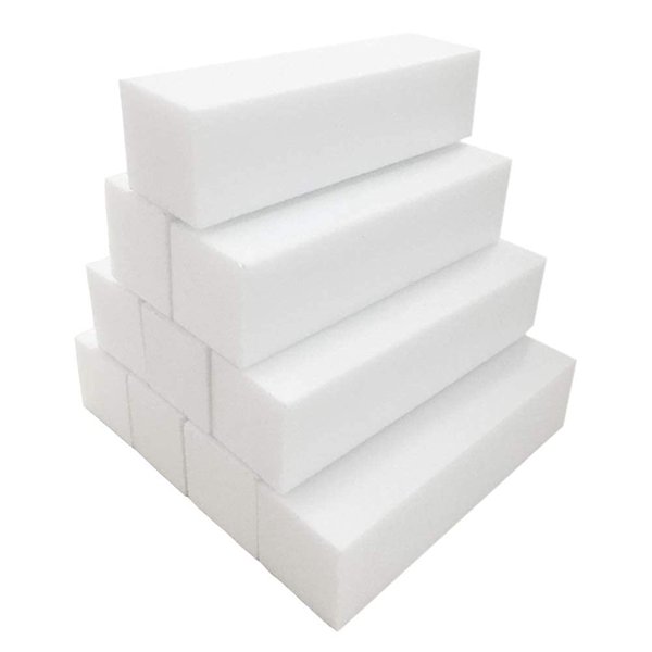 BlingKingdom 10pcs White Nail Buffer Block 4 Way Professional Nail Files and Buffer Nail Sanding Tools for Gel Natural Acrylic Nails