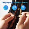 6PCS Dreadlock Crochet Hooks for Hair, Durable 0.75mm Dreadlock Crochet Needle with Interlocking Tool for Locs, Excellent for Maintaining Real Dread Loc