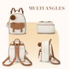 Missnine Mini Backpack for Women Cute Small Backpack Purse With Pompom PU Leather Bookbag Small Casual Daypacks For Ladies