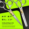Suvorna 5.5" Hair Cutting Scissors Thinning Shears Set Professional Hair Scissors Set Barber supplies Hair Thinning scissors Barber accessories Thinning Shears for hair cutting Barber scissors set.