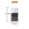 2000Pcs Premium Silicone Micro Link Rings 5mm Lined Beads for I Tip Hair Extensions (2000Pcs, Dark Brown)