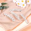 4Pcs Rhinestone Hair Clips Sparkly Hair Barrettes Pearl Silver Bling Hair Accessories for Wedding Crystal Hair Jewelry for Women Girls Prom