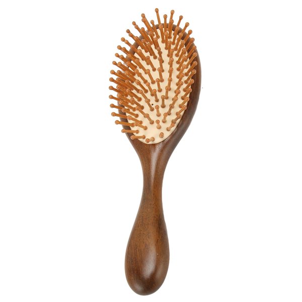 Hair Brush, Sandalwood Wooden Massage Comb, Air Cushion Comb for Men and Women with Cleaning Brush, Wooden Hairbrush Detangling Brush and Brush for Thick or Long Hair